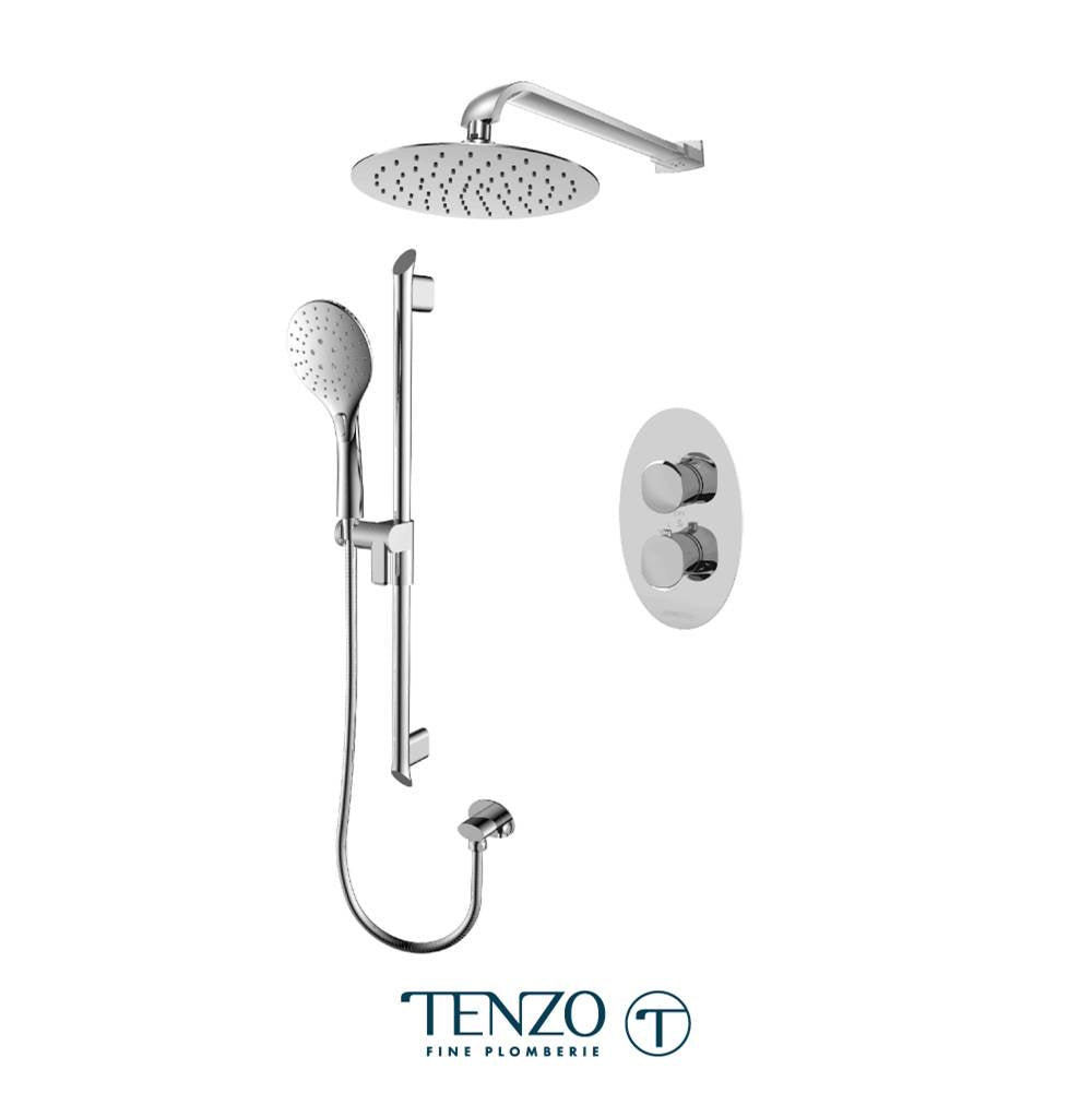 Tenzo FLT32-20111-CR Fluvia T-Box Kit 2 Functions Thermo Chrome Finish