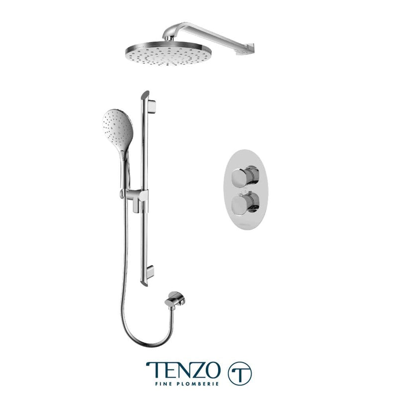 Tenzo FLT32-20114-CR Fluvia T-Box Kit 2 Functions Thermo Chrome Finish