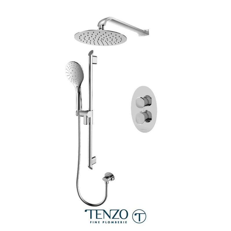Tenzo FLT32-20311-CR Fluvia T-Box Kit 2 Functions Thermo Chrome Finish
