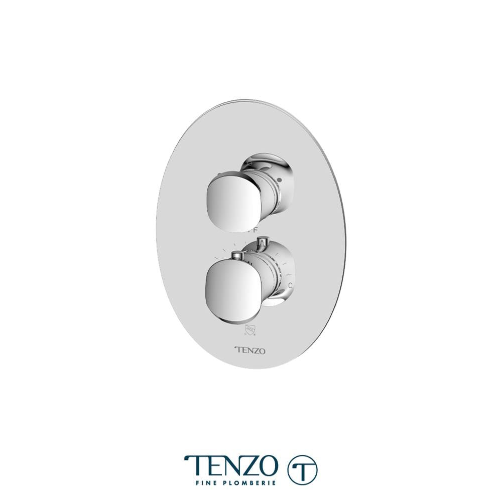 Tenzo FLT32-CR Fluvia T-Box Valve 2 Functions Thermo Chrome Finish