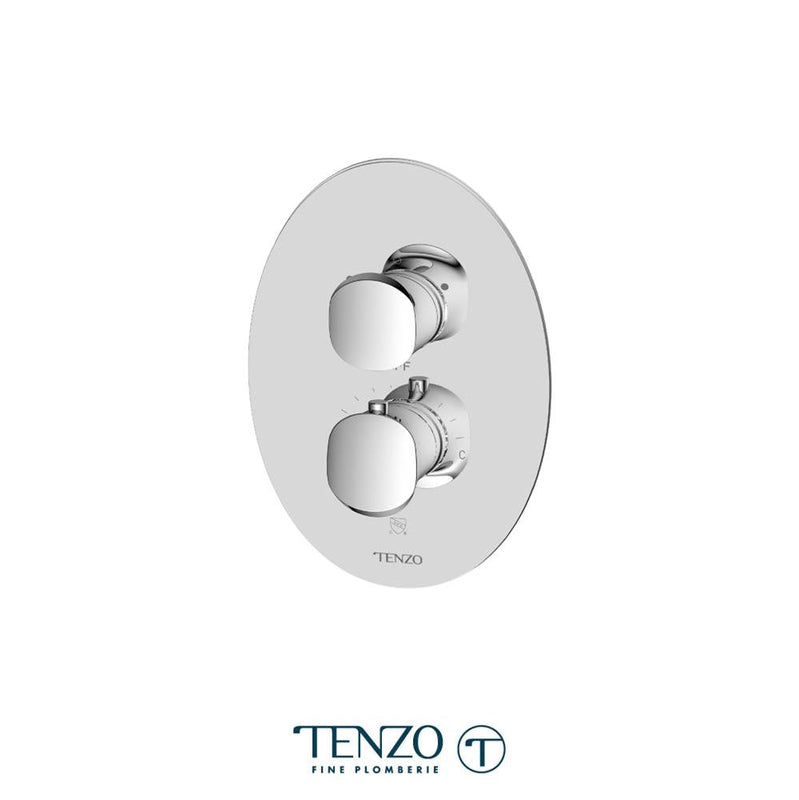 Tenzo FLT32-CR Fluvia T-Box Valve 2 Functions Thermo Chrome Finish