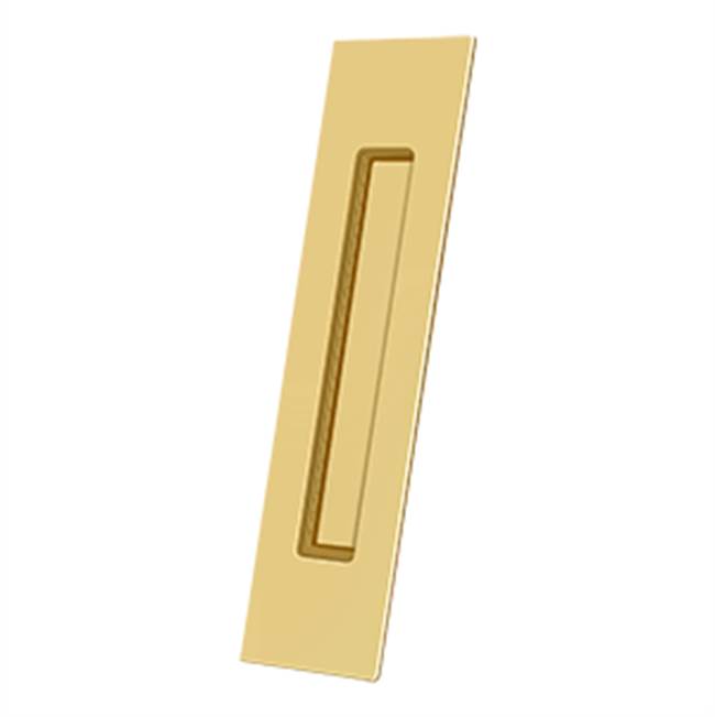 Deltana FP10225 Flush Pull, Rectangular, HD, 10 x 2-1/4 x 1/2, Solid Brass - Parent