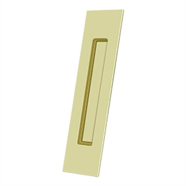 Deltana FP10225 Flush Pull, Rectangular, HD, 10 x 2-1/4 x 1/2, Solid Brass