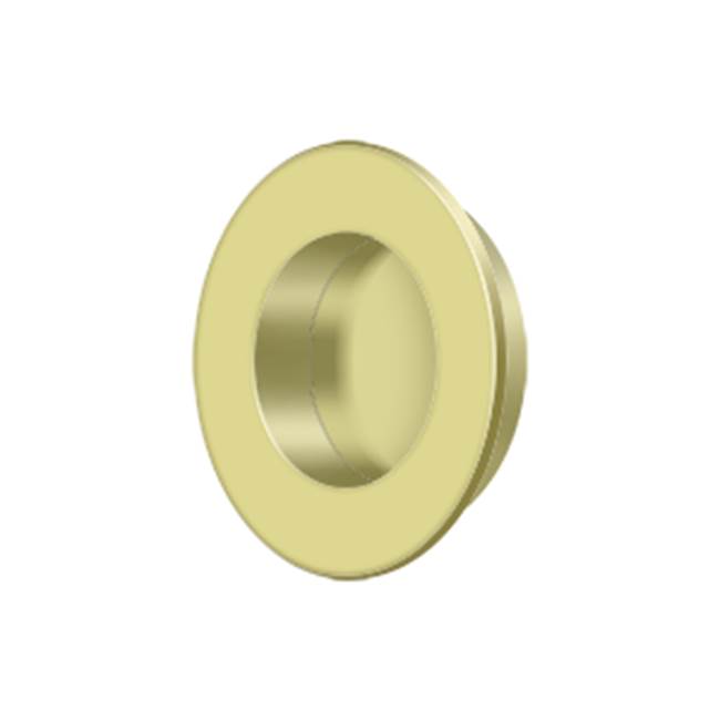 Deltana FP178 Flush Pull, Round, HD, 1-7/8, Solid Brass