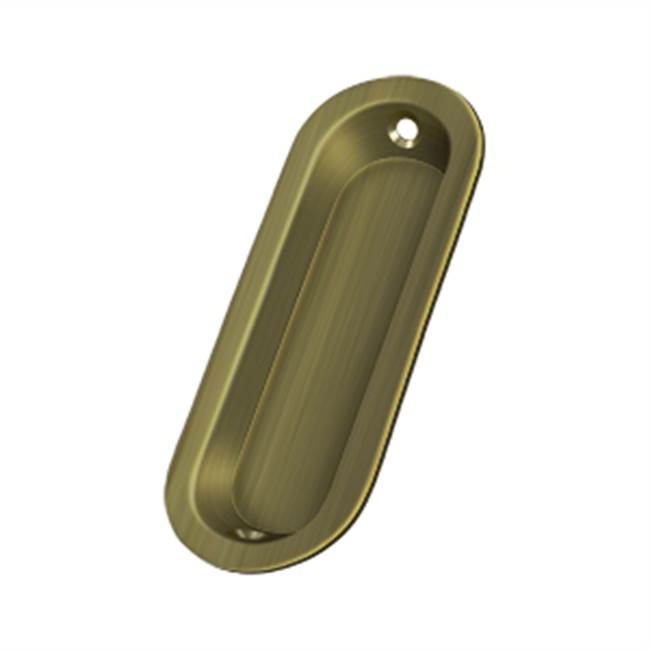 Deltana FP223 Flush Pull, Oblong, 3-1/2 x 1-1/4 x 3/8