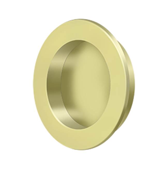 Deltana FP238 Flush Pull , Round, HD, 2-3/8, Solid Brass