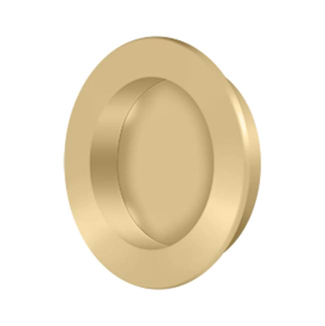 Deltana FP238 Flush Pull , Round, HD, 2-3/8, Solid Brass