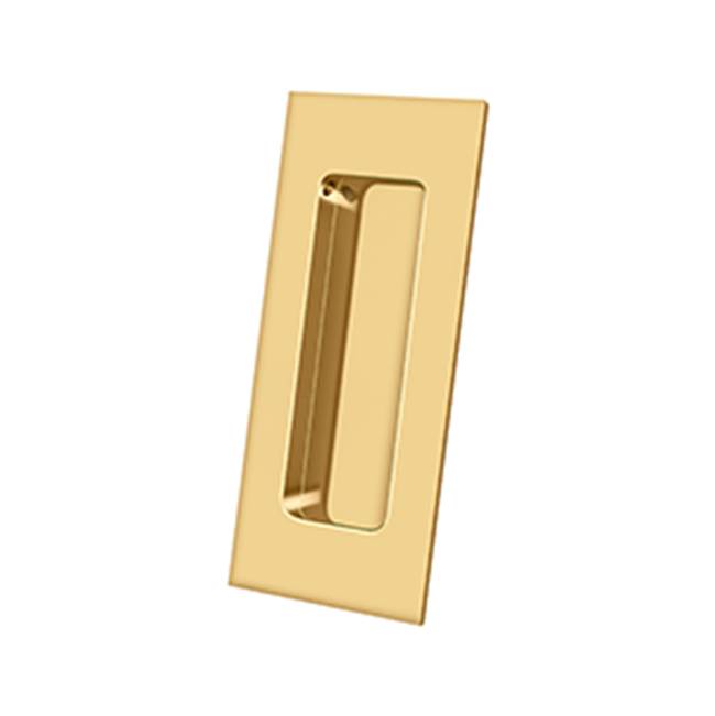 Deltana FP40 Flush Pull, Rectangular, HD, 4 x 1-7/8 x 7/16, Solid Brass - Parent
