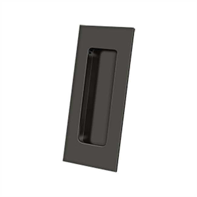 Deltana FP40 Flush Pull, Rectangular, HD, 4 x 1-7/8 x 7/16, Solid Brass