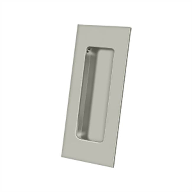 Deltana FP40 Flush Pull, Rectangular, HD, 4 x 1-7/8 x 7/16, Solid Brass
