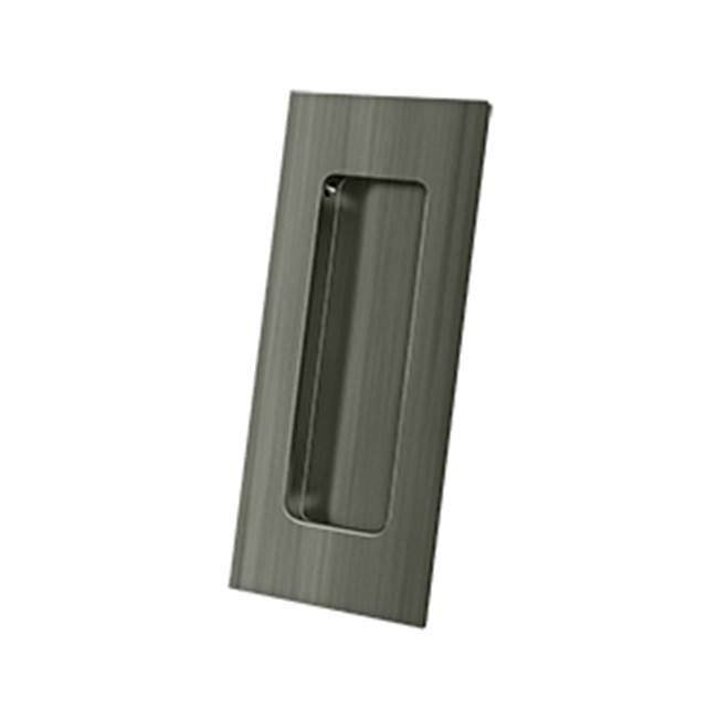 Deltana FP40 Flush Pull, Rectangular, HD, 4 x 1-7/8 x 7/16, Solid Brass