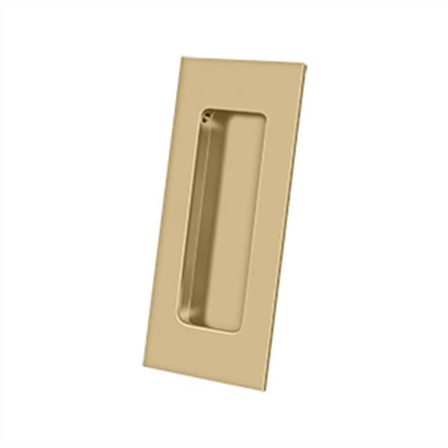 Deltana FP40 Flush Pull, Rectangular, HD, 4 x 1-7/8 x 7/16, Solid Brass