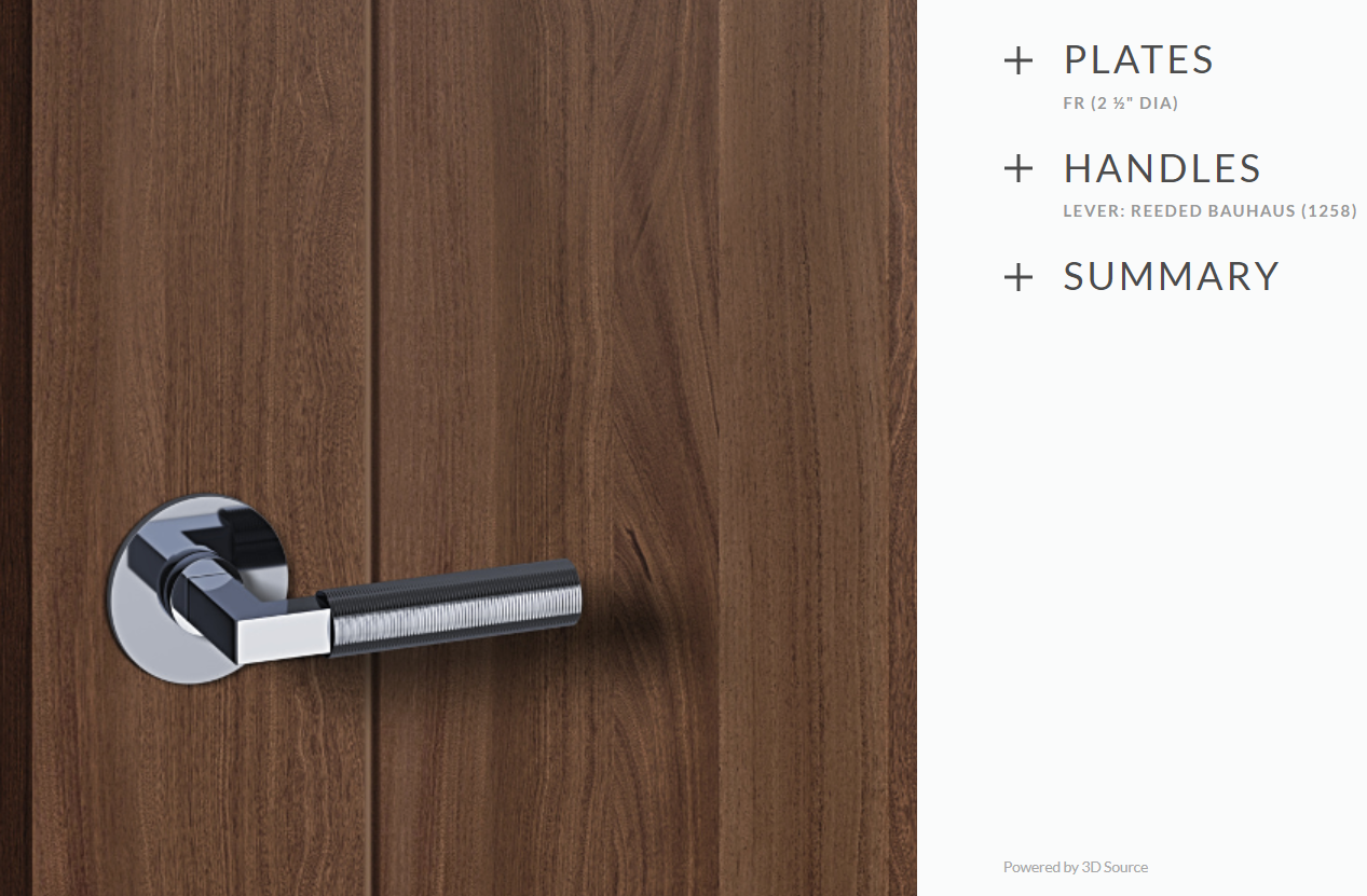Ashley Norton FR.1258.30.L.BK-238 Reeded Bauhaus Passage - Flat Black