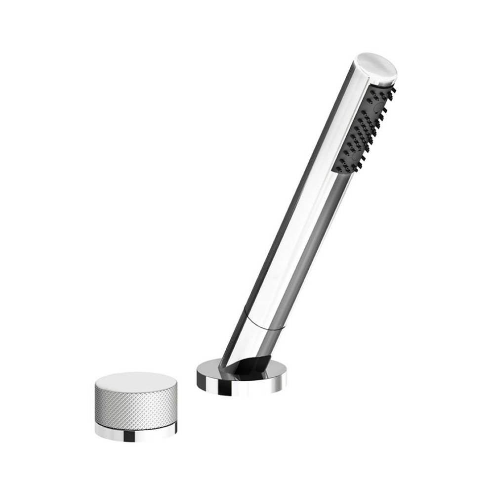 Franz Viegener FV133/59K.0 Nerea Knurling Deck Mounted Roman Diverter Valve, Knurling Cylinder Handle And Handshower Assembly - Parent