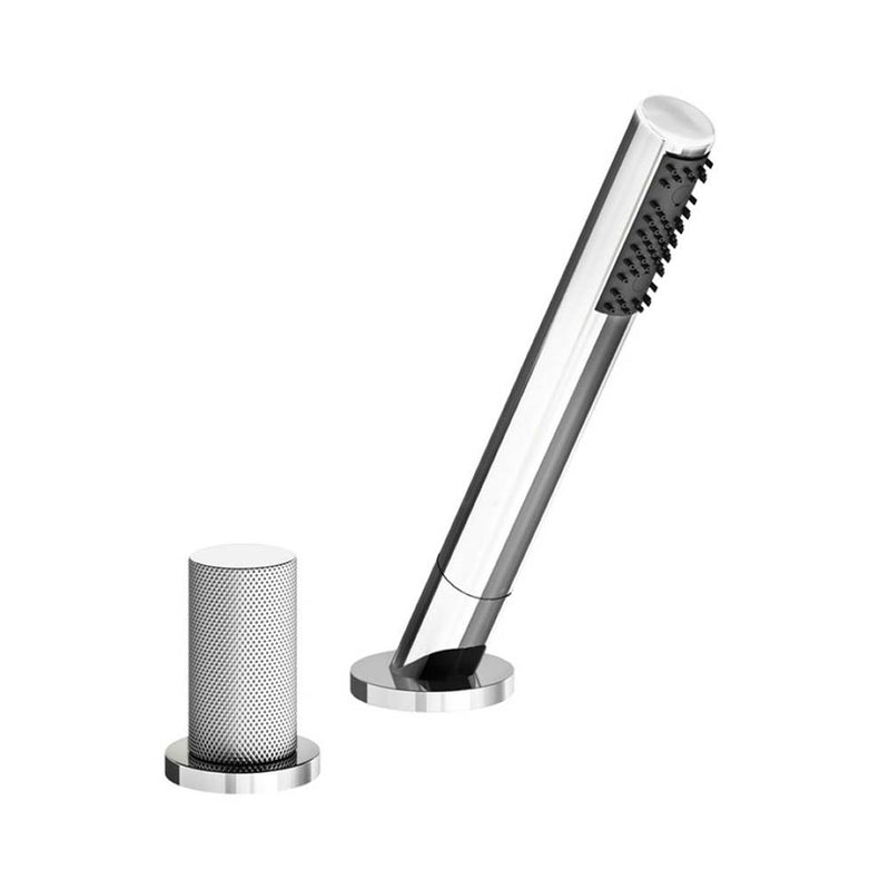 Franz Viegener FV133/J2K.0 Lollipop Knurling Deck Mounted Roman Diverter Valve, Knurling Cylinder Handle And Handshower Assembly - Parent
