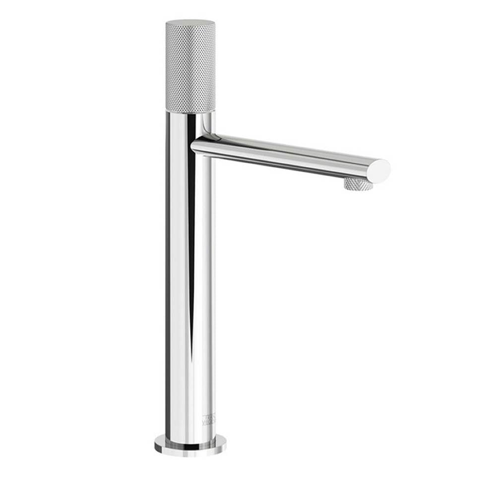 Franz Viegener FV181.02/59K Nerea Knurling Tall Vessel Height, Single Handle Luxury Lavatory Set, Knurling Cylinder Handle With Push-down Pop-up Drain Assembly - Parent
