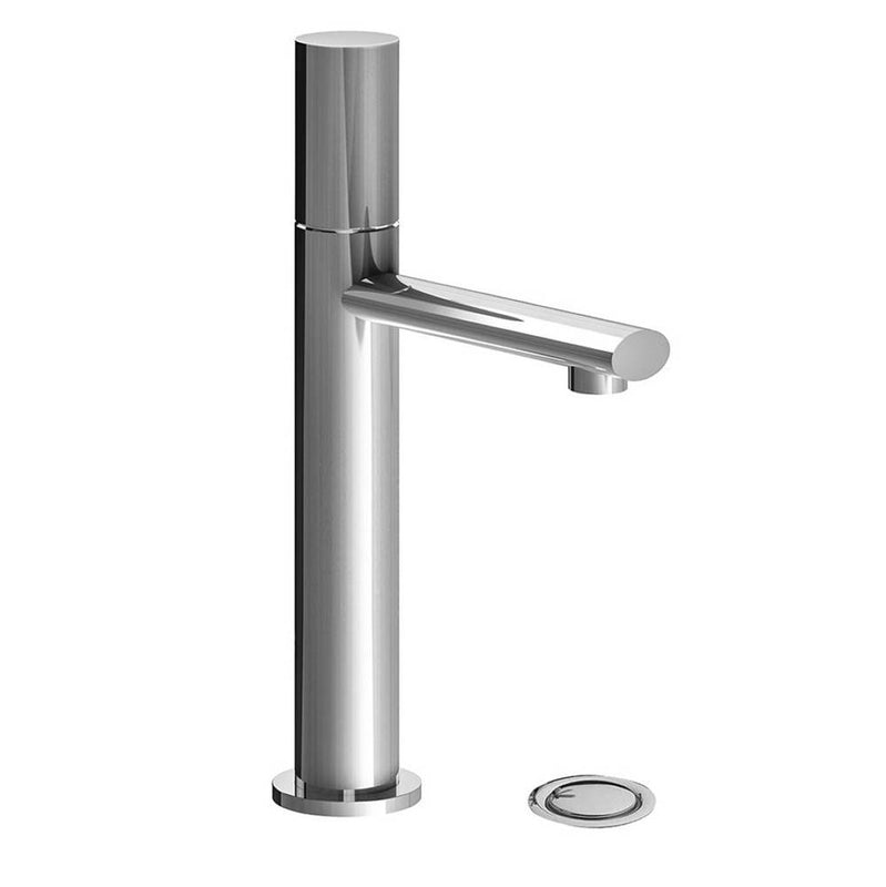 Franz Viegener FV181.02/59P Nerea Plus Tall Vessel Height, Single Handle Luxury Lavatory Set, Plain Cylinder Handle, With Push-down Pop-up Drain Assembly - Parent