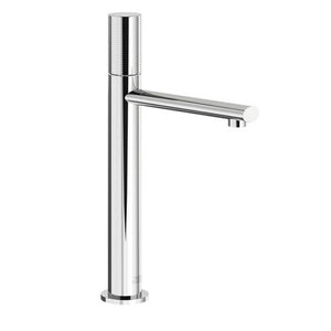 Franz Viegener FV181.02/59R Nerea Rings Tall Vessel Height, Single Handle Luxury Lavatory Set, Rings Cylinder Handle With Push-down Pop-up Drain Assembly