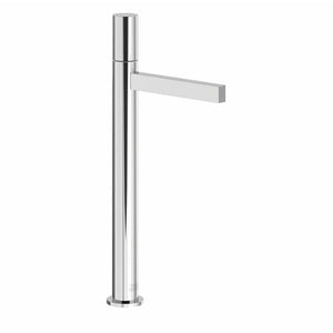 Franz Viegener FV181.02/J2R Lollipop Rings Tall Vessel Height, Single Handle Lavatory Set, Rings Cylinder Handle, With Push-down Pop-up Drain Assembly