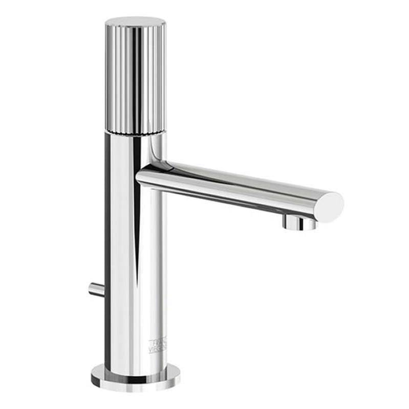 Franz Viegener FV182/59V Nerea Vertical Lines Single Handle Luxury Lavatory Set, Vertical Lines Cylinder Handle With Pop - Up Drain Assembly - Parent