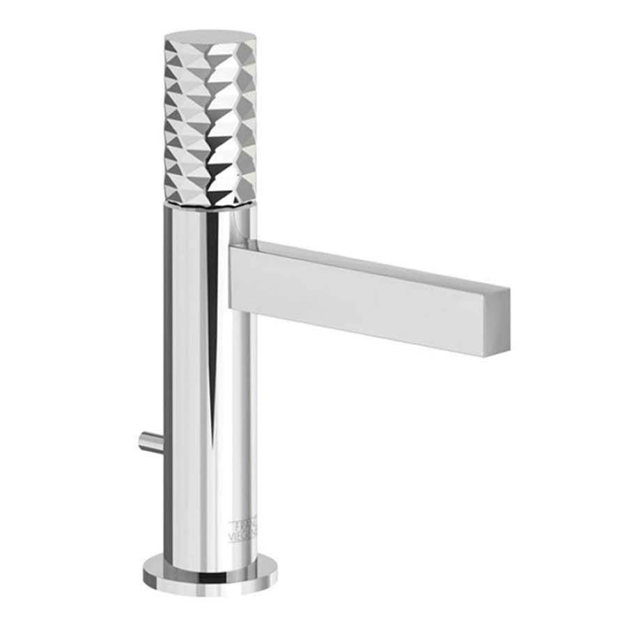 Franz Viegener FV182/J2D Lollipop Diamond Single Handle Lavatory Set, Diamond Cylinder Handle, With Pop - Up Drain Assembly - Parent