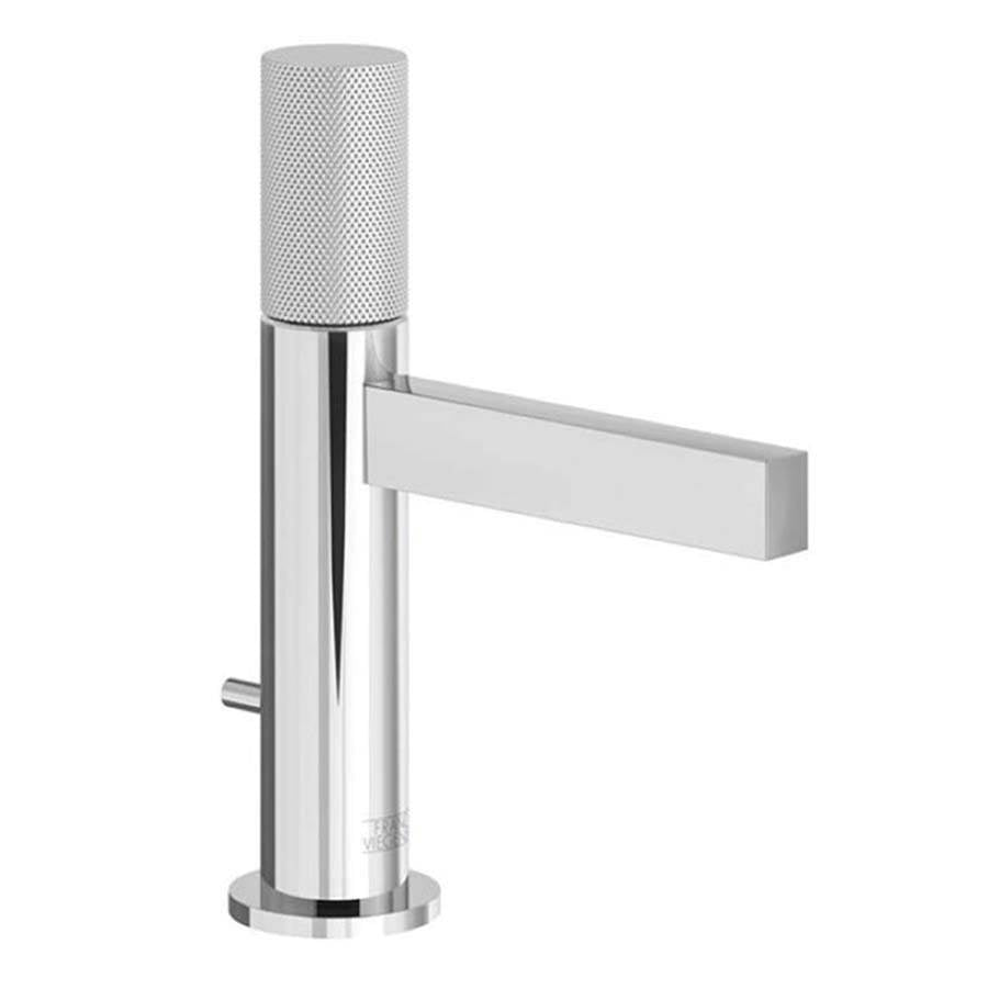 Franz Viegener FV182/J2K Lollipop Knurling Single Handle Lavatory Set, Knurling Cylinder Handle, With Pop - Up Drain Assembly - Parent