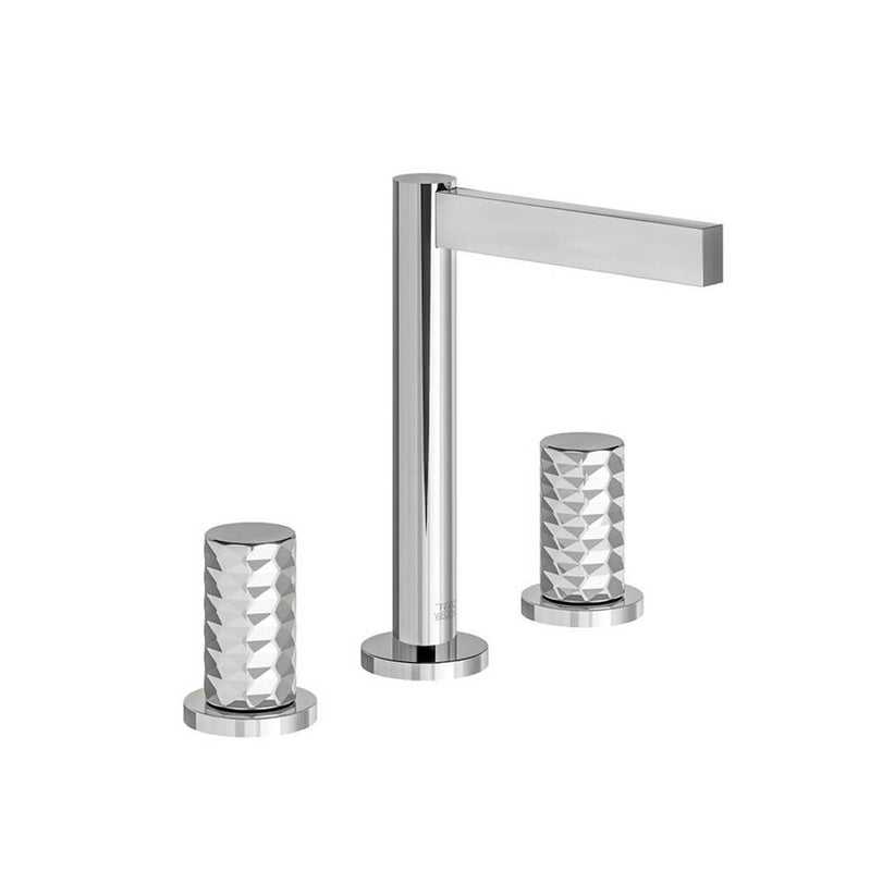 Franz Viegener FV201/J2D Lollipop Diamond Widespread Lavatory Faucet, Diamond Cylinder Handle, With Pop - Up Drain Assembly - Parent