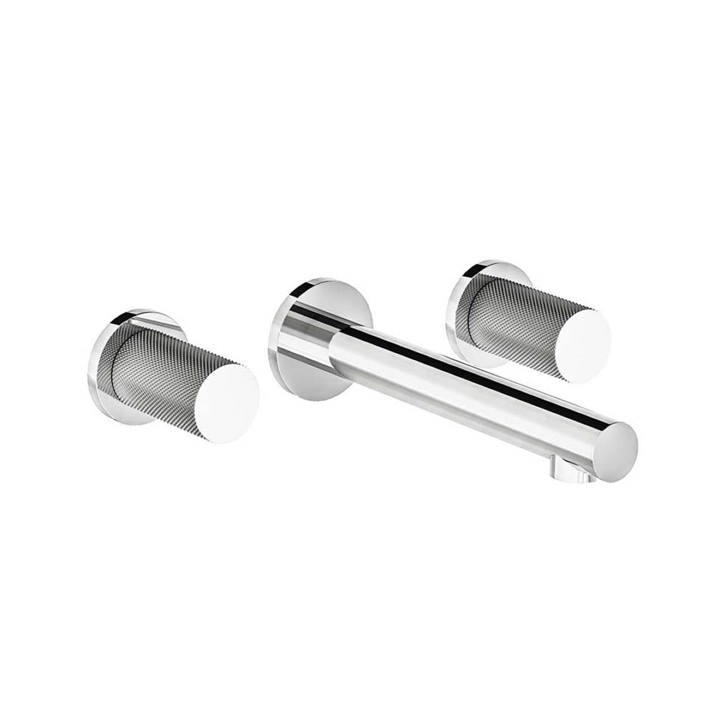 Franz Viegener FV203/J2K.0 Lollipop Knurling Wall - Mounted Lavatory Faucet, Knurling Cylinder Handle, Less Drain Assembly Trim Only - Parent