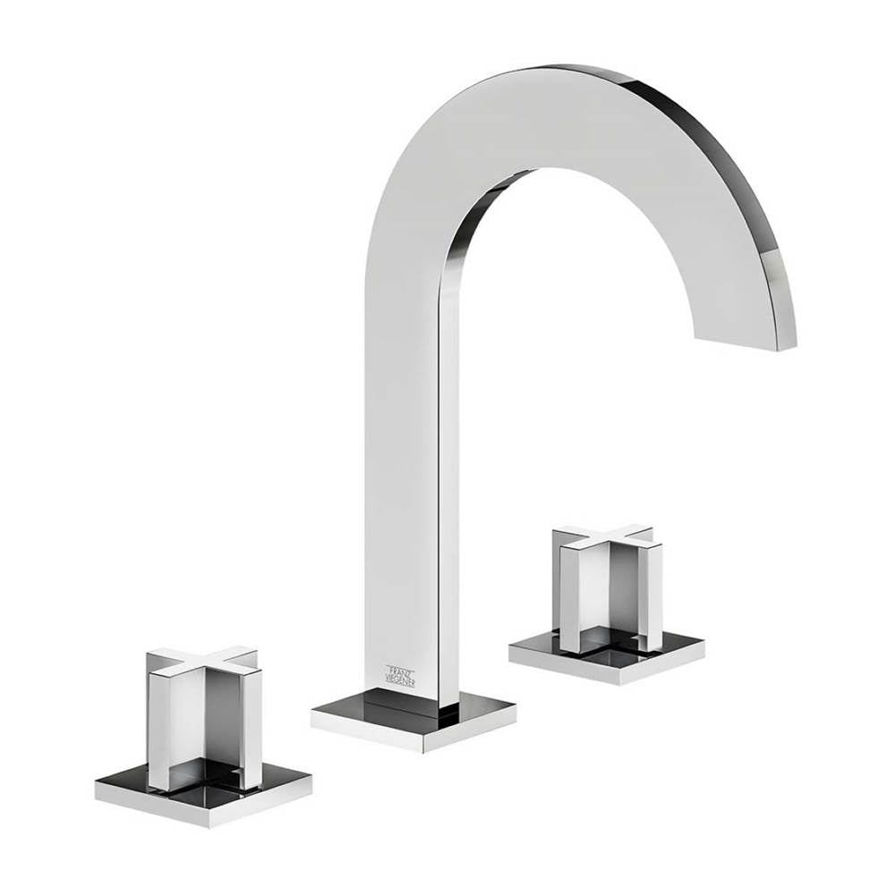 Franz Viegener FV207/J3 Edge Cross Widespread Lavatory Faucet With Push-down Pop-up Drain Assembly - Parent