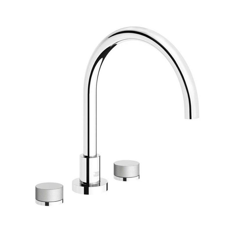 Franz Viegener FV210/59K Nerea Knurling Deck Mounted Roman Bath Faucet 3/4" Valves, Knurling Cylinder Handle - Parent