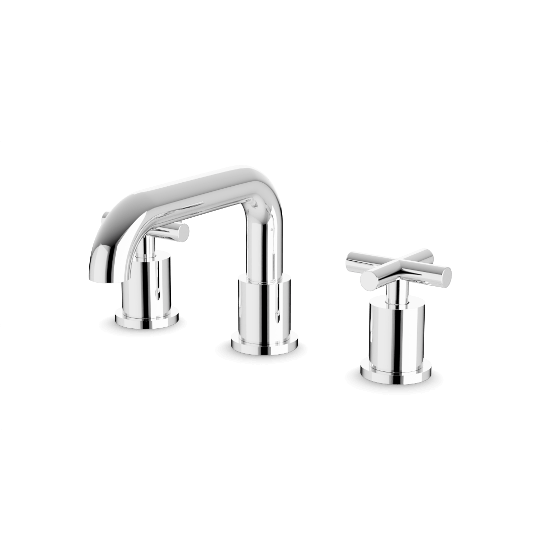 Artos FS314 Opera 8" Widespread Bathroom Faucet With Low Spout & Cross Handles