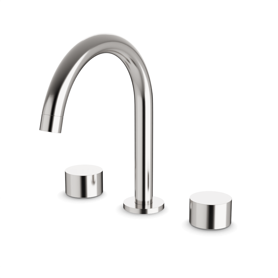 Artos FS324 Opera 8" Widespread Bathroom Faucet With Arc Spout & Disc Handles