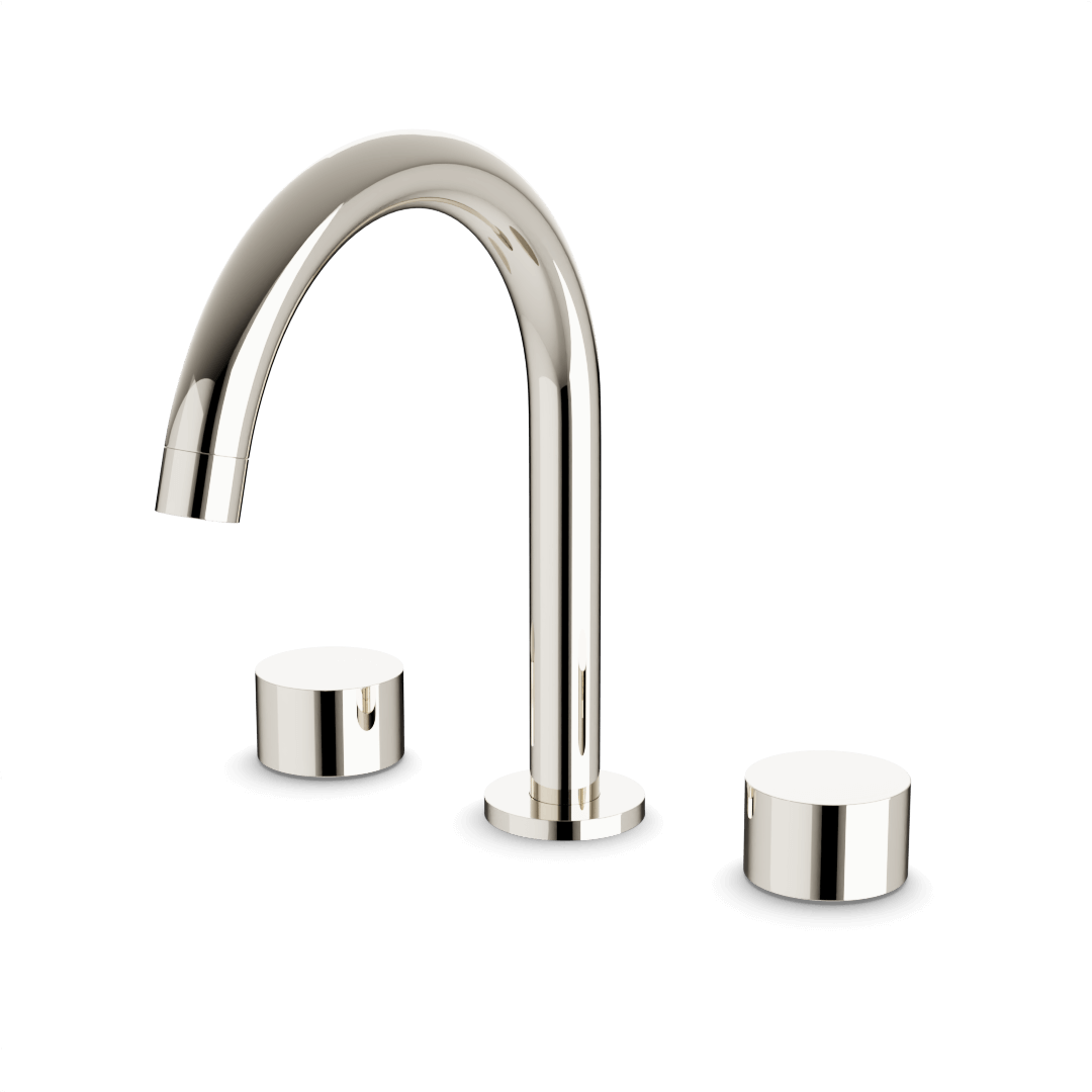 Artos FS324 Opera 8" Widespread Bathroom Faucet With Arc Spout & Disc Handles