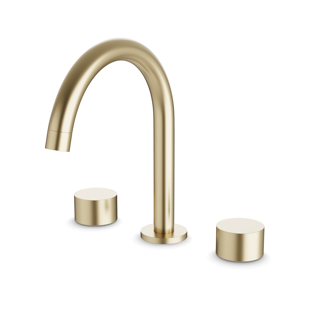 Artos FS324 Opera 8" Widespread Bathroom Faucet With Arc Spout & Disc Handles