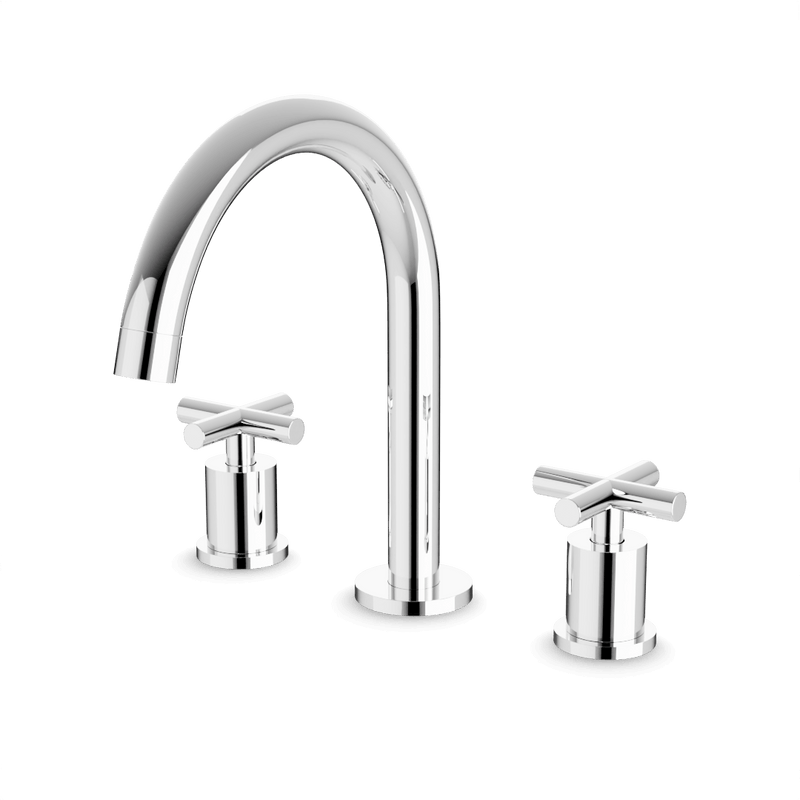 Artos FS329 Opera 8" Widespread Bathroom Faucet With Arc Spout & Cross Handles