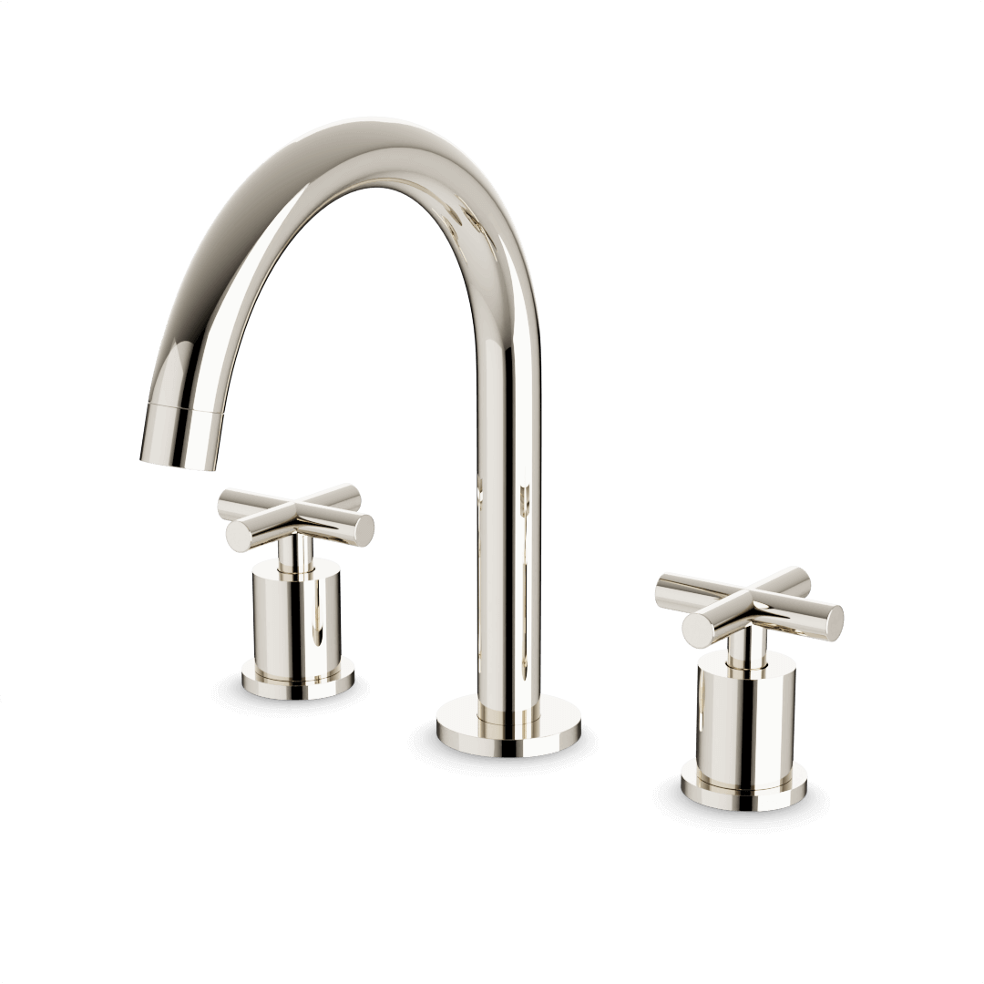 Artos FS329 Opera 8" Widespread Bathroom Faucet With Arc Spout & Cross Handles