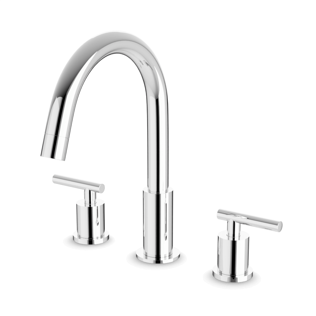 Artos FS410 Opera 3-Hole Deck Mount Tub Filler With Lever Handles