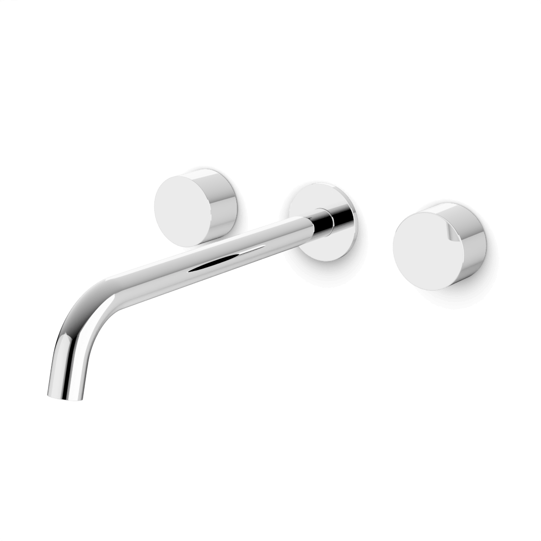 Artos FS417DE Opera 3-Hole Wall Mount Tub Filler with Extended Spout & Disc Handles