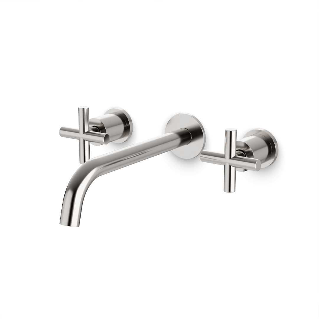 Artos FS417X Opera 3-Hole Wall Mount Tub Filler with Cross Handles