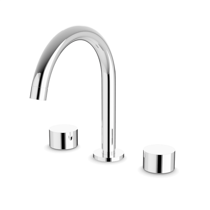 Artos FS424 Opera 3-Hole Deck Mount Tub Filler With Arc Spout & Disc Handles