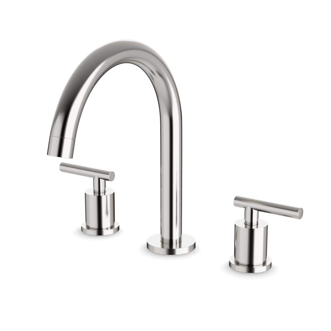 Artos FS428 Opera 3-Hole Deck Mount Tub Filler With Arc Spout & Lever Handles