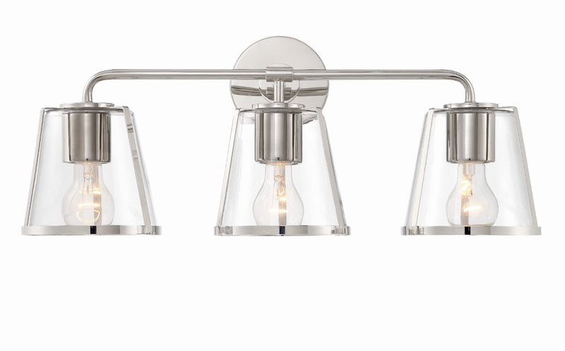 Crystorama FUL-913-CL Fulton 3 Light Bathroom Vanity