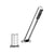 Franz Viegener FV133/J2V.0 Lollipop Vertical Lines Deck Mounted Roman Diverter Valve, Vertical Lines Cylinder Handle And Handshower Assembly