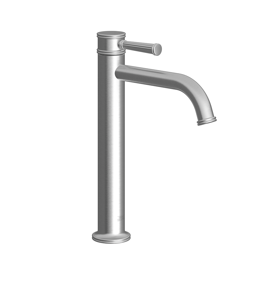 Franz Viegener FV181.01/K3H Classic H Single handle lavatory faucet with push-down, pop-up drain assembly without overflow.