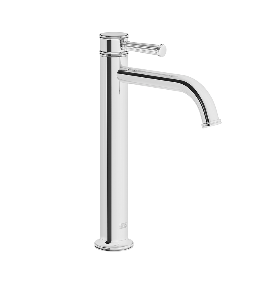 Franz Viegener FV181.01/K3H Classic H Single handle lavatory faucet with push-down, pop-up drain assembly without overflow.