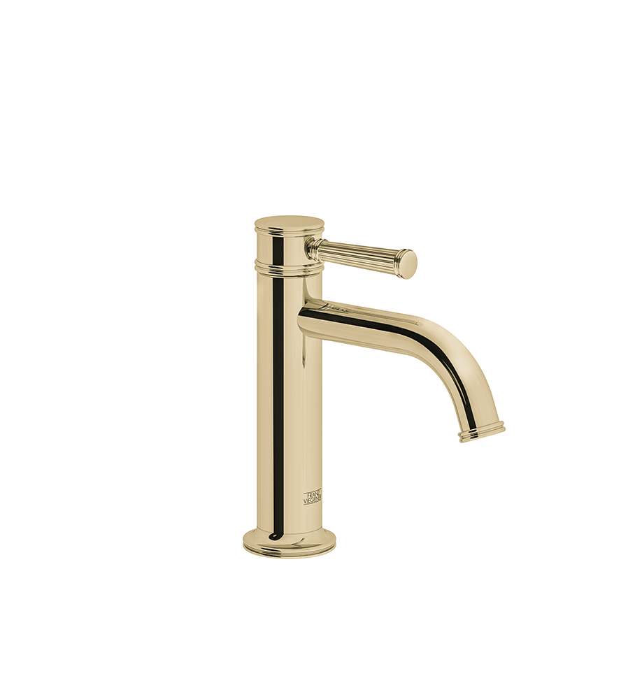 Franz Viegener FV181/K3H Classic H Single handle lavatory faucet with push-down, pop-up drain assembly without overflow.