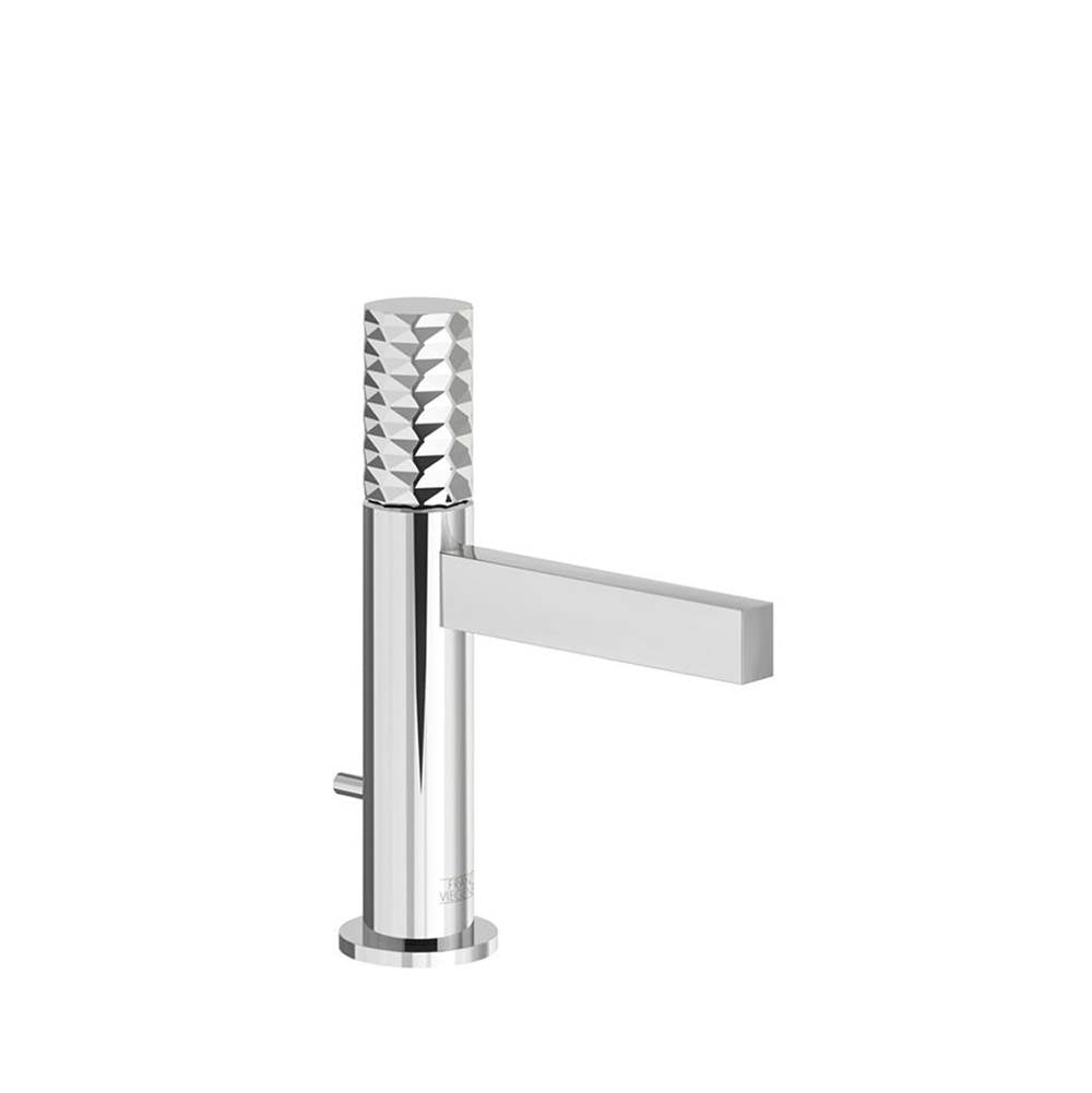 Franz Viegener FV182/J2D Lollipop Diamond Single Handle Lavatory Set, Diamond Cylinder Handle, With Pop - Up Drain Assembly