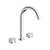 Franz Viegener FV201/59K Nerea Knurling Widespread Lavatory Faucet, Knurling Cylinder Handle, With Pop - Up Drain Assembly