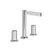 Franz Viegener FV201/J2D Lollipop Diamond Widespread Lavatory Faucet, Diamond Cylinder Handle, With Pop - Up Drain Assembly