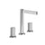 Franz Viegener FV201/J2K Lollipop Knurling Widespread Lavatory Faucet, Knurling Cylinder Handle, With Pop - Up Drain Assembly